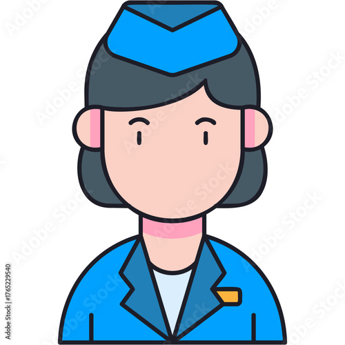 Air Hostess Sticker