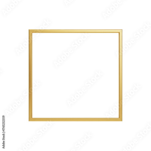 Fotografía Minimalist square gold metal picture frame border