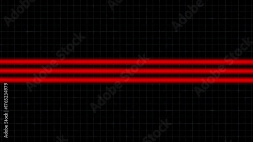 Glowing Red Neon Bars Moving Side to Side Animation Loop