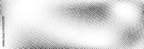 Radial dot noise gradient texture. Concentric halftone grain background. Rough dotted fading overlay wallpaper. Vector cartoon grit texture. Comic pop art backdrop for poster, banner, cover, print