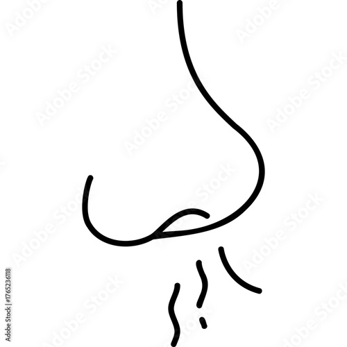 Line Art Smell Icon