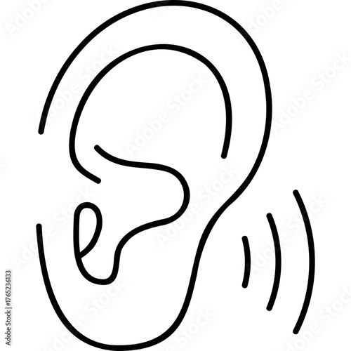 Line Art Hearing Icon