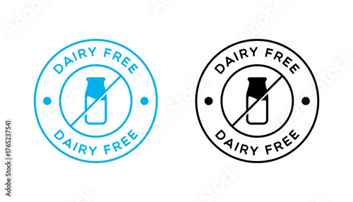Vector Dairy Free Badge Label