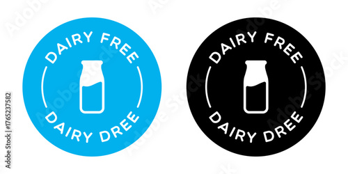 Round Vector Dairy Free Labels
