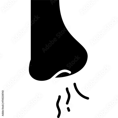 Solid Glyph Smell Icon