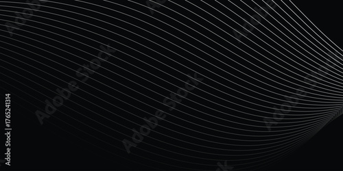 abstract black white blend wave line background art.