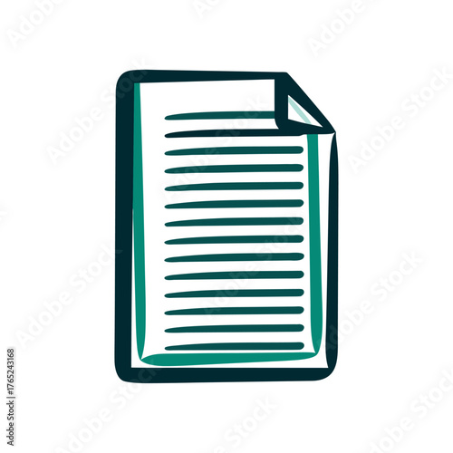 Olive Document Icon with Folded Corner a solid olive document icon as a rectangle with a folded top right corner