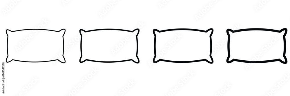 Obraz premium Pillow Vector Line Icon Illustration. EPS 10