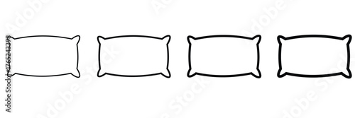 Pillow Vector Line Icon Illustration. EPS 10