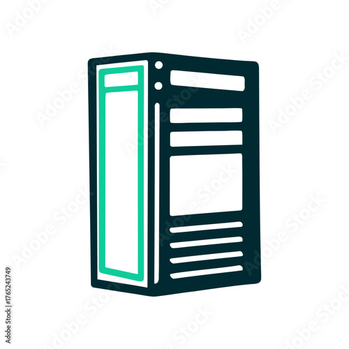 Accordion Menu UI Design Element with Open Section A solid rust accordion menu with one section expanded to reveal a blank content area