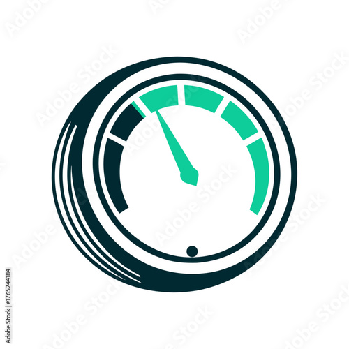 Circular Progress Indicator with Partial Completion A solid red circular progress indicator showing partial completion through a clean arc