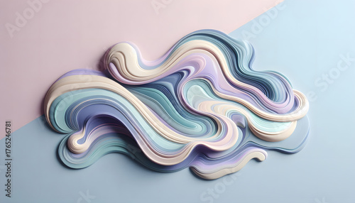 Fluid pastel gradient background with marble swirl texture and glossy finish