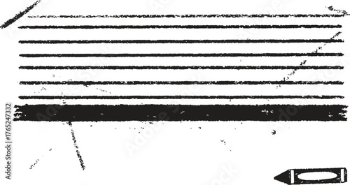 Vector set of grungy graphic elements. Street art texture hand drawn pencil underlines and strikethrough, scribble emphasis lines, crazy hatches, ovals and crosses.