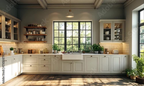 Wallpaper Mural Modern and Minimalist Kitchen Interior Design with Contemporary Furniture and Natural Light Torontodigital.ca