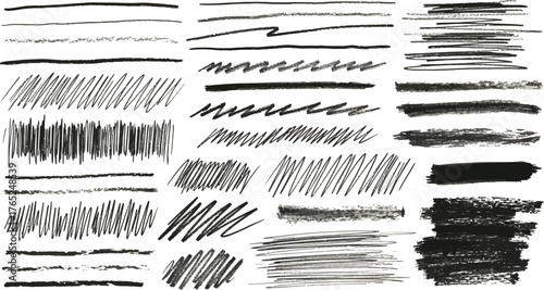 Mega bundle of different ink brush strokes:rectangle,square and round freehand drawings.Ink splatters,grungy painted lines,artistic design elements