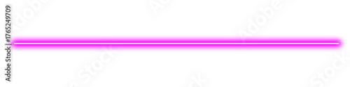 Pink neon light straight line isolated on transparent background. glowing sparkle effect. bright laser stripe for design and decoration. electric energy element