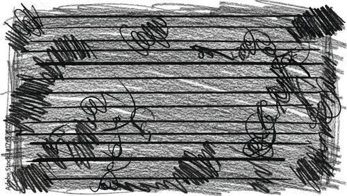 Vector set of grungy graphic elements. Street art texture hand drawn pencil underlines and strikethrough, scribble emphasis lines, crazy hatches, ovals and crosses.