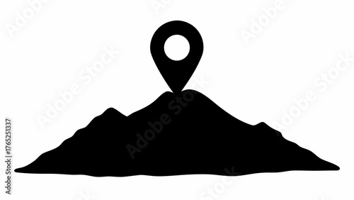 Find your adventure destination with this mountain peak location pin, discover natural beauty now