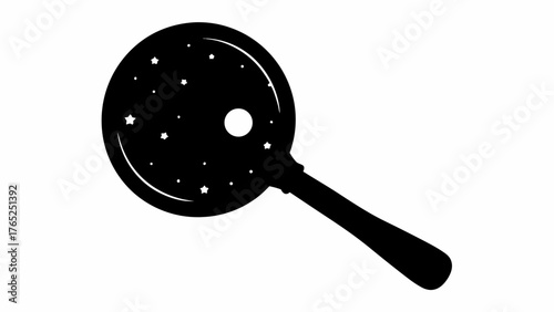 Discovering the cosmos with a shining lens and starry wonder, inspiring imagination.