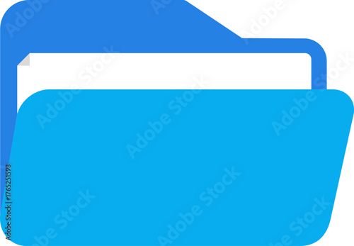 File folder icon. Folder with document icon isolated on transparent background. Flat vector illustration for web design, UI, UX. Office data storage, file organization symbol.