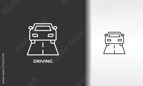 Driving Vector, Icon Or Logo Sign Isolated Symbol Illustration