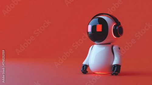 3D render icon  8K AIdriven personal assistants 3D render clay style isolated on pure solid background of virtual helpers icon 3d