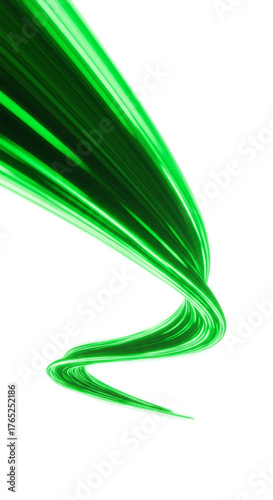 Green Swirl Light Streak Abstract Background Glowing Vibrant