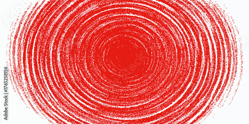 Este vibrante patrón abstracto de espiral rojo con una apariencia texturizada y dibujada a mano crea un efecto visual dinámico sobre un fondo blanco puro.