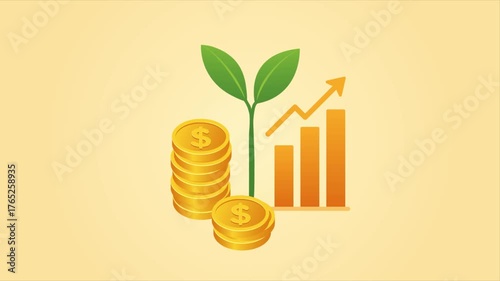 Coin Growth – Financial Investment Motion Graphic Animation