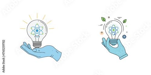 World Science Day for Peace and Development. Vector Design, ilustrations, set icon