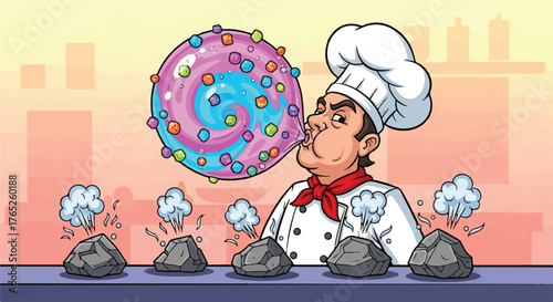 Culinary Alchemy Chef Transforms Rocks into Sweet Bubble