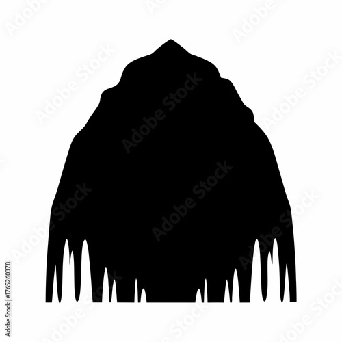 A foreboding silhouette of a cave, symbolizing mystery and unknown depths