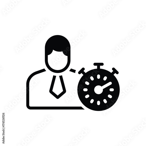 Black solid icon for discipline