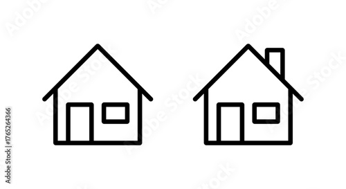 House outline icon. Home architecture and real estate building symbol