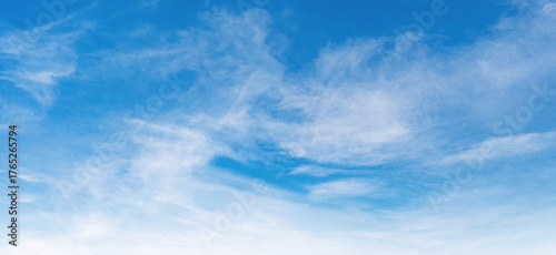 sky is blue and clear with  clouds