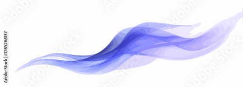 青い波のような抽象的なデザインは、背景に優雅な動きと滑らかさを加えています。