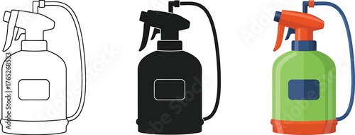 Spray Bottle Vector Graphic Collection for Cleaning and Gardening Needs