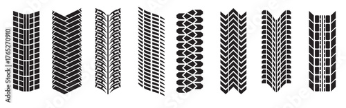 set of tire mark vectors