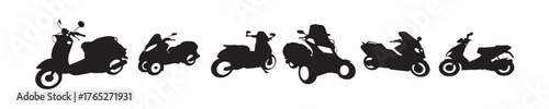 vector motorcycles and scooters