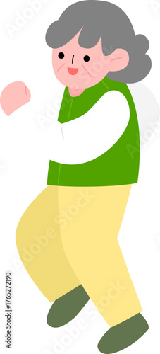 러닝 달리기 할머니 노인