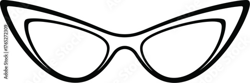 Cateye glasses isolated on transparent background, a timeless and glamorous accessory for adding a touch of retro sophistication to any outfit or occasion