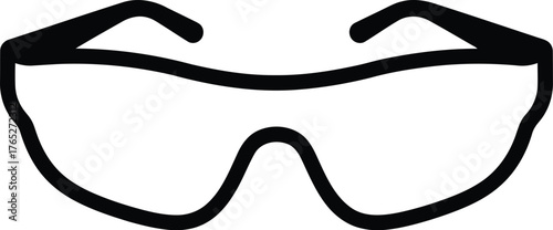 Safety glasses illustration isolated on transparent background, essential protective eyewear for industrial and construction environments