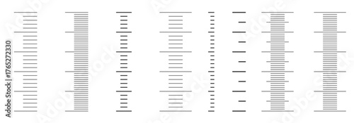 vertical thermometer scales set templates