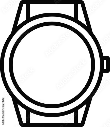 Minimalist wristwatch isolated on transparent background, a sleek and modern timekeeping device with a clean design, perfect for a minimalist lifestyle