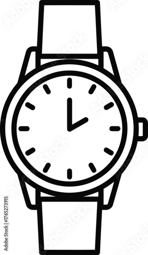 Classic wristwatch isolated on transparent background, a timeless accessory for telling time and adding style to any outfit, perfect for everyday wear