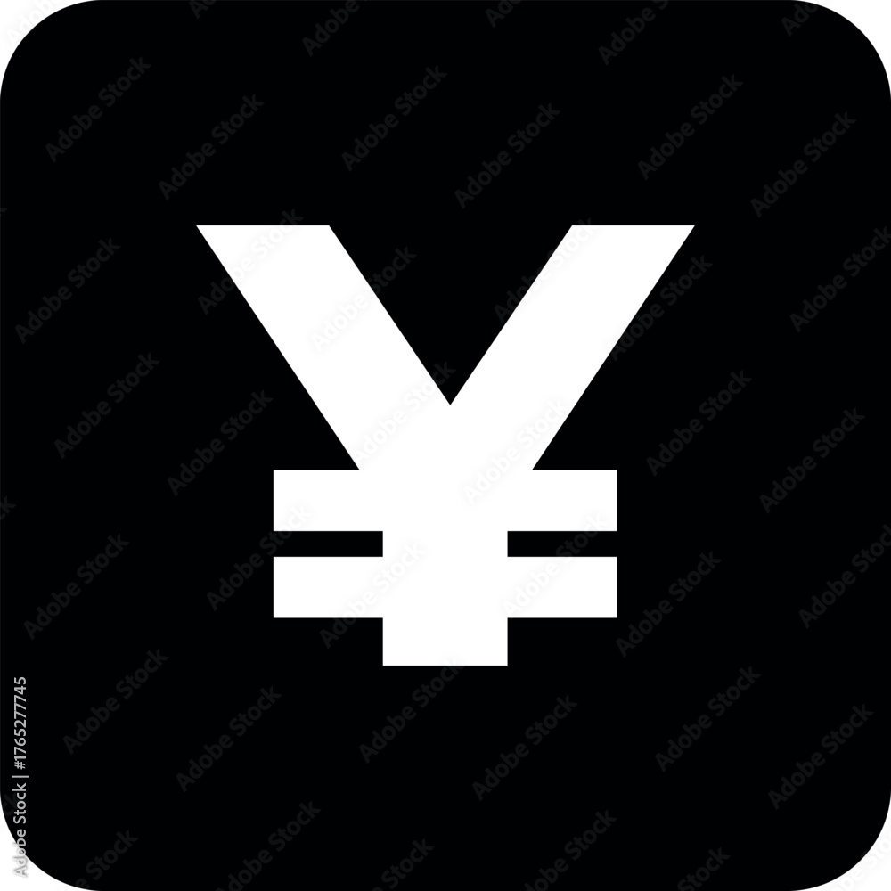 Obraz premium Japanese yen currency icon