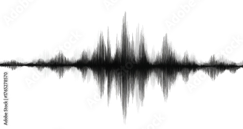 “Symmetrical Sound Waveform Illustration – Abstract Audio Signal Design for Music & Podcast Branding”