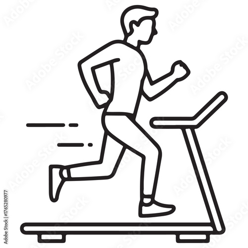Silhouette of a man running icon