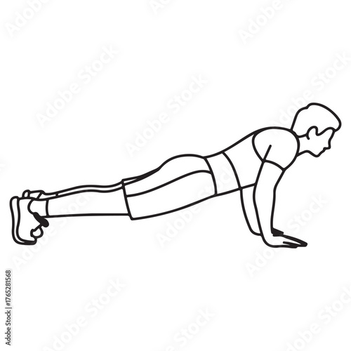 Vector illustration of a man exercising