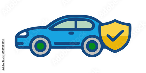 Car insurance icon. Car insurance icon set
